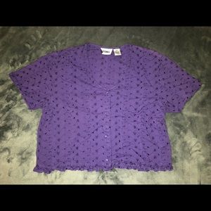 💍vintage gitano eyelet blouse shirt top